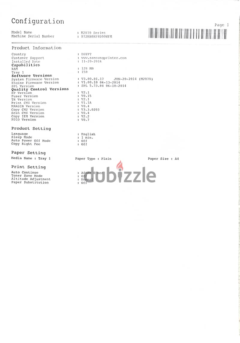 samsung m2070 printer & scanner used as new 6