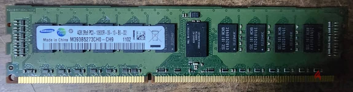 للبيع رام تعمل على سيرفر فقط  Server RAM 4GB Samsung PC3 10600R ECC