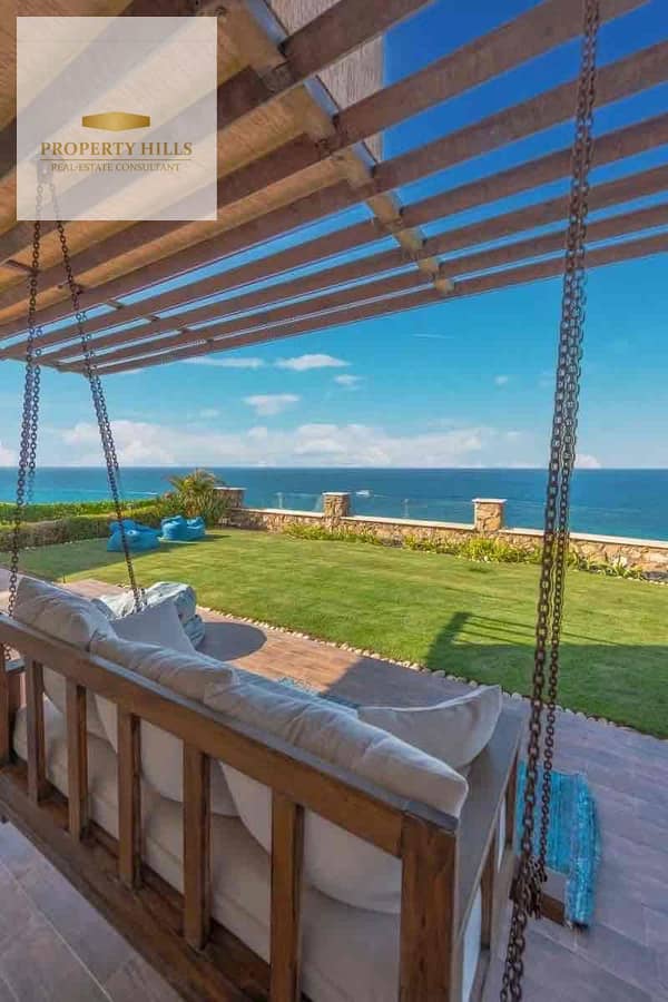 كاش(11,987,000) فيلا  sea view متشطبه بالكامل ارقي واميز قريالسخنه باعلي مستوي telal