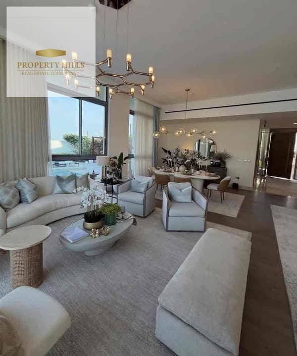 كاش(11,987,000) فيلا  sea view متشطبه بالكامل ارقي واميز قريالسخنه باعلي مستوي telal