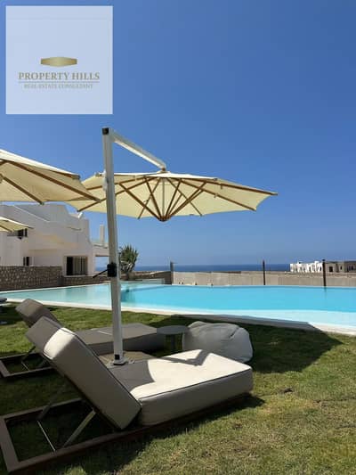 The last finished chalet at the lowest price with a payment of only one million pounds, double view in Ras El Hikma Bay on the Dabaa Road next to La Vista village, in installments.