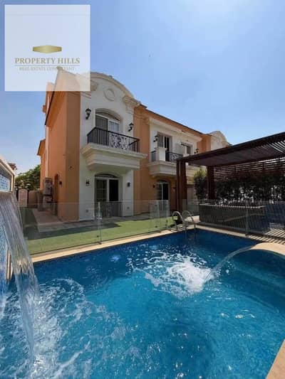 Villa ready for delivery at the lowest price in the market with a private swimming pool in a prime location with explicit decor in the highest community