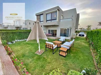 Chalet for sale in Marina 5, fully finished with furniture and electrical appliances and air conditioners, with a deposit of 7 million