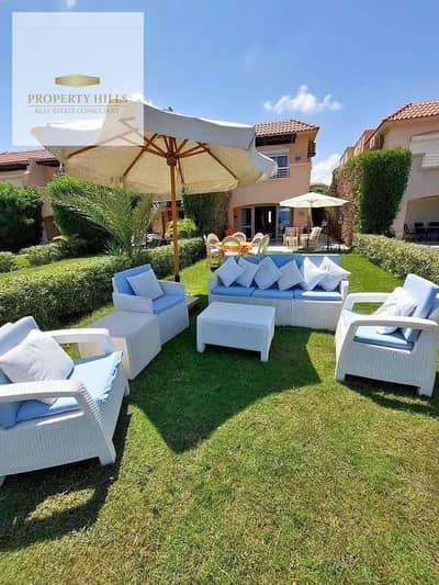The villa for sale at a 40% discount, second row to the sea with a clear view of the sea in the hills of Ain Sokhna