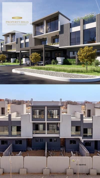 Townhouse for sale in Trio Gardens Compound – installments over 9 years.
