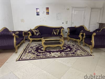 صالون مدهب خشب زان صنع دمياط