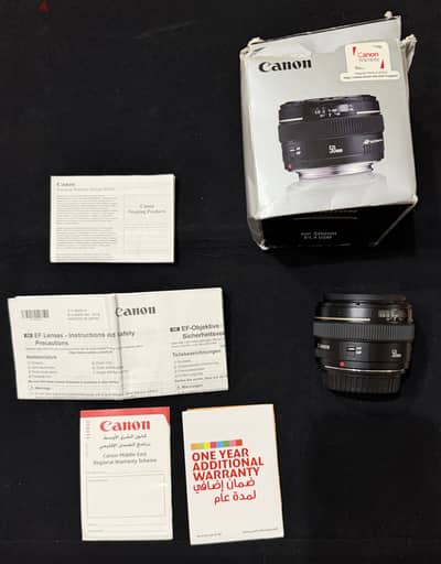 عدسة كانون ٥٠ مللي ١. ٤ canon lens 50 mm 1.4 كالجديدة