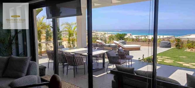 Fully finished chalet for sale minutes from almaza bay in beit elbahr first row looking over the view ready for viewing fully finished ultra modern with kitchen and conditioners , | 135m²  Details:  Unit Type: chalet  Built-up Area: 135m²  Stunning lagoon