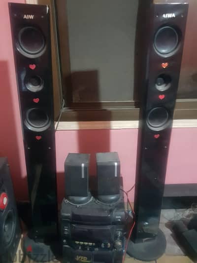 ايوا صب ومسرح  3600w اربع سماعات يعمل ع الشاشه والموبايل