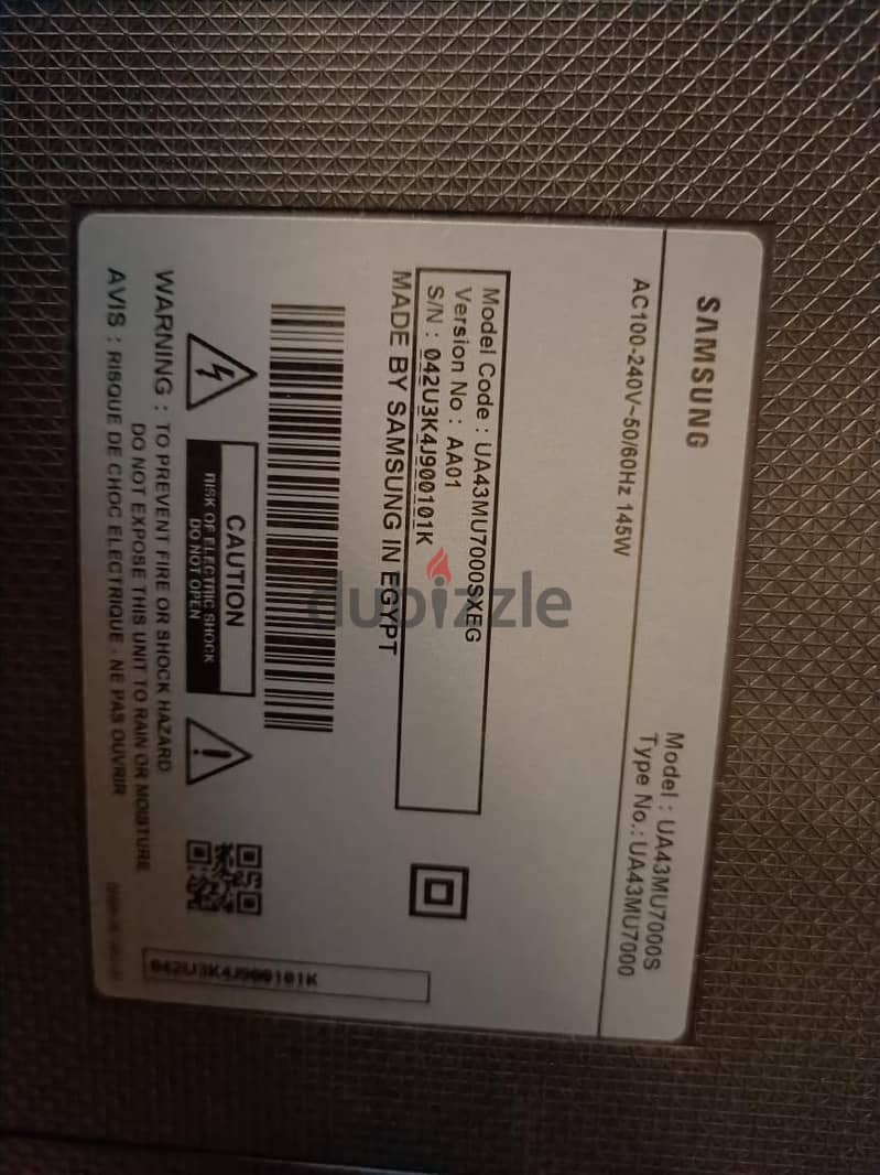 Samsung TV 4k ultra HD Used 1