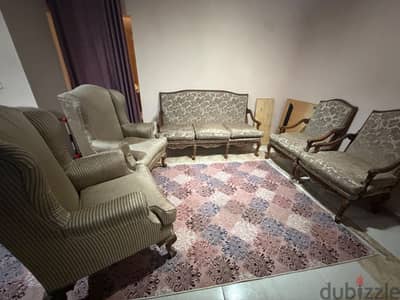 صالون فاخر خشب زان احمر ممتاز
