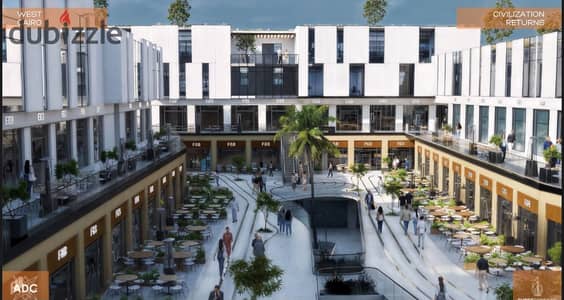 Shop for sale in October Garden A ground floor unit for sale with a distinctive area of 36m at a special price inside the Hours Plaza in the best location in October Gardens