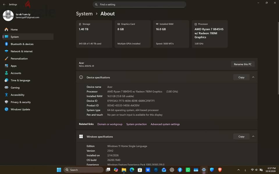 Acer Nitro V 16 - Gaming Beast 15