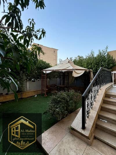 Apartment with garden for rent , fully finished and furnished hotel in Al-Rehab