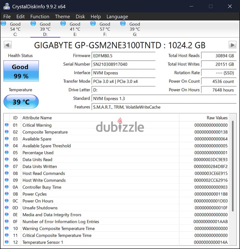 Gigabyte 1tb m. 2 nvme pcie 3.0 1