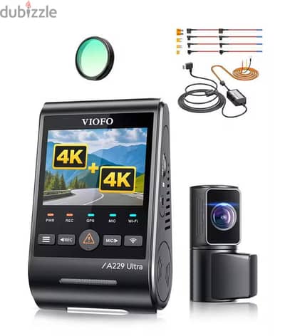 VIOFO A229 Ultra 2CH (4K+4K) + HK4 Hardwire Kit جديدة زيرو