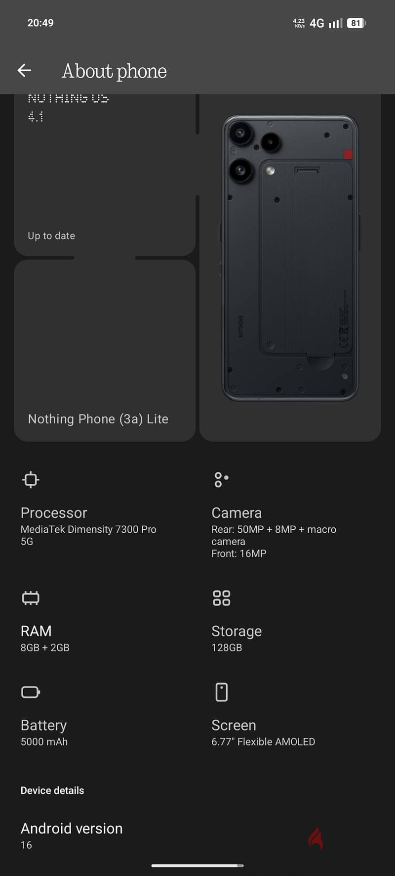 Nothing Phone 3A lite 1