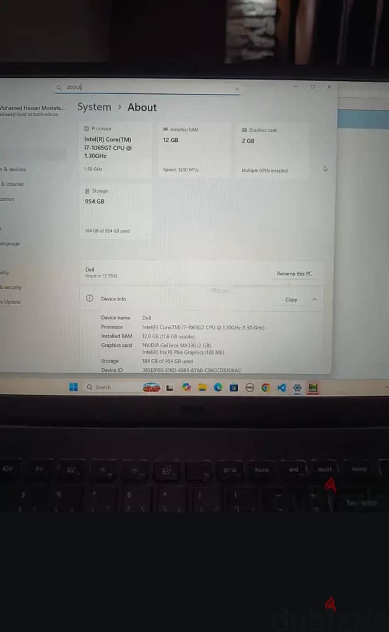 Dell inspiron 15500 1