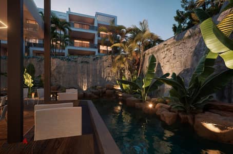 2 bedrooms flat with private garden in New Hurghada, 3 mins from Senzo Mall, less than 10 mins from Hurghada Airport. Sea just across the street.