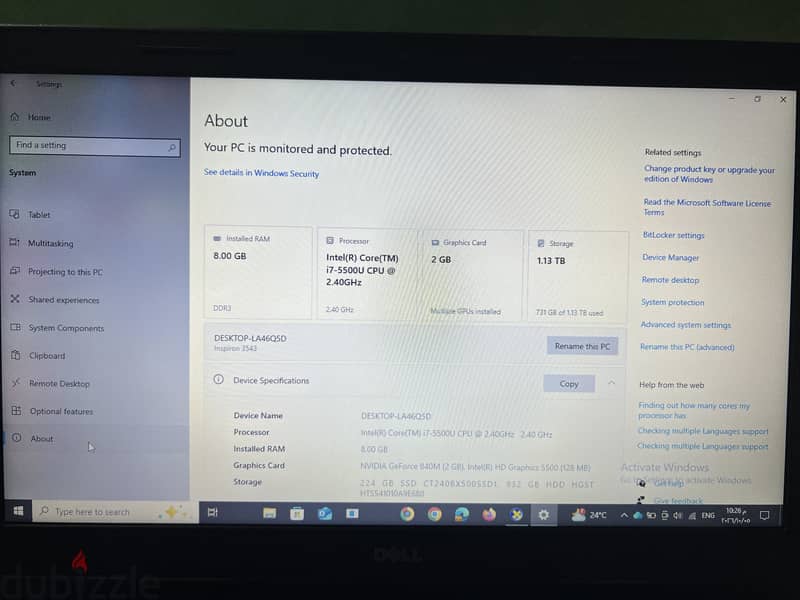 Dell inspiron 3543 1