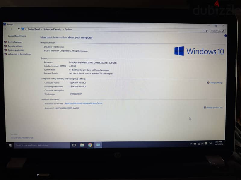 HP Pavilion g series core i3 6