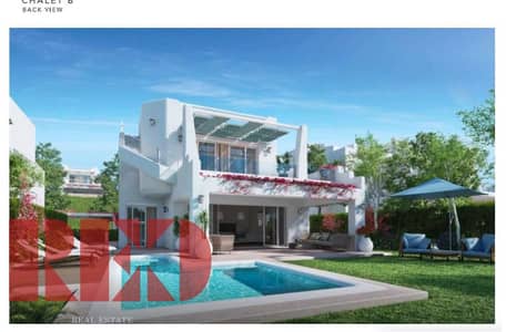 Ground-floor chalet in Jefaira, Ras El Hekma, with 265m² garden, 3 bedrooms + nanny & driver, open park view, handover Jan 2028.