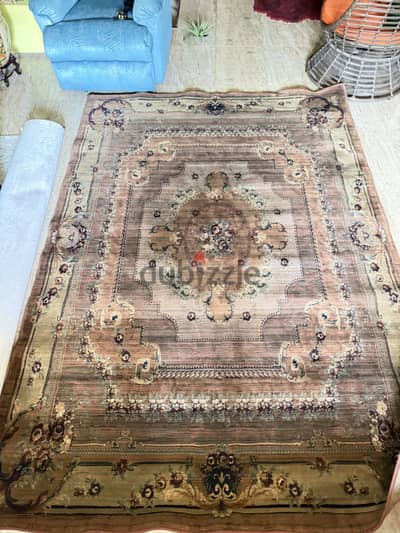 طقم سجاد كلاسيك اوبيسون فاخر قطعتين  ( كبيره+وسط ) بحاله ممتازه