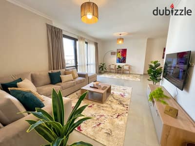 للإيجار: شقة فندقية فاخرة 3 غرف مفروشة ومكيفة في كمبوند ايستاون سوديك | Golden Square