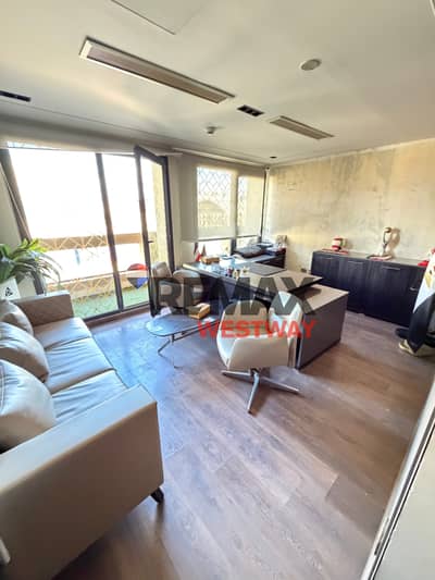 مكتب للإيجار مفروش بالكامل علي المحور مباشرة مول أركان بلازا الشيخ زايد  Fully furnished office for rent directly on El Mehwar Arkan Plaza Mall Sheikh Zayed