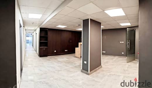 Office for rent in Nasr City 450m 14 rooms on a main licensed street, first floor