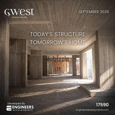 120 m apartment for sale in G WEST Al-Thawra Al-Khadra in Sheikh Zayed with 10% down payment and 8 years installment