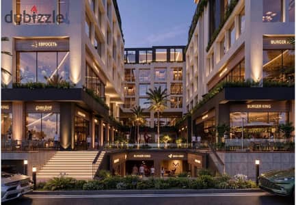 Commercial store for sale 45m with a direct frontage on the Laylat al-Qadr Square Maydan Mall on the central axis, a strong commercial site in the heart of October with a down payment starting from 5%