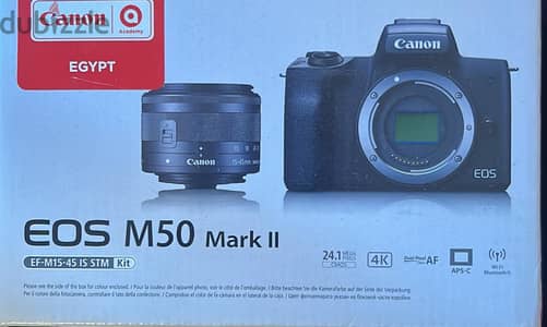 للبيع كاميرا Canon EOS M50 Mark II بحالة كسر زيرو تماماً (شاتر 1087 )