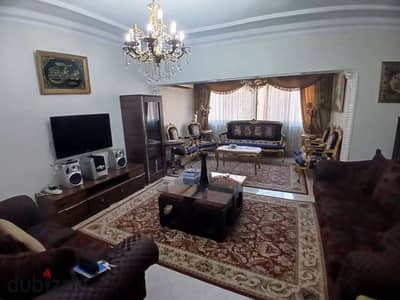 Furnished apartment for rent in the Al-Obour Buildings, Salah Salem 145 sqm; 2 bedrooms, bathroom, and kitchen. Furn