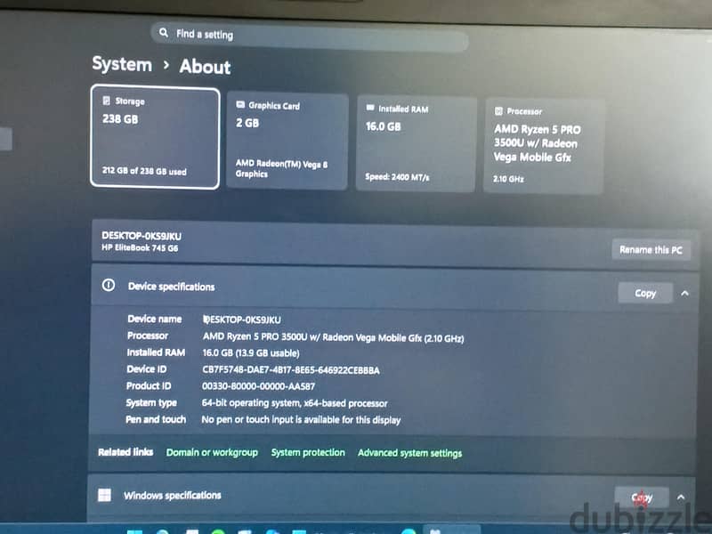 Laptop HP 745 G6 3