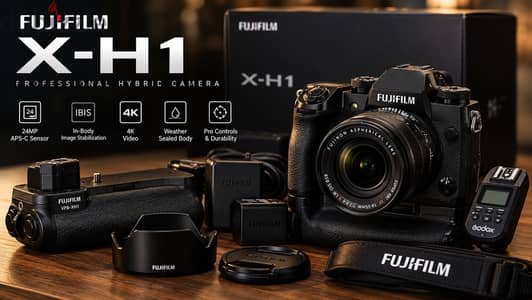 Fujifilm X-H1 Full Kit + XF 18-55mm + Original Vertical Grip