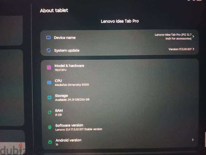 Lenovo Idea Tab Pro Plus 12.7 Inch 6