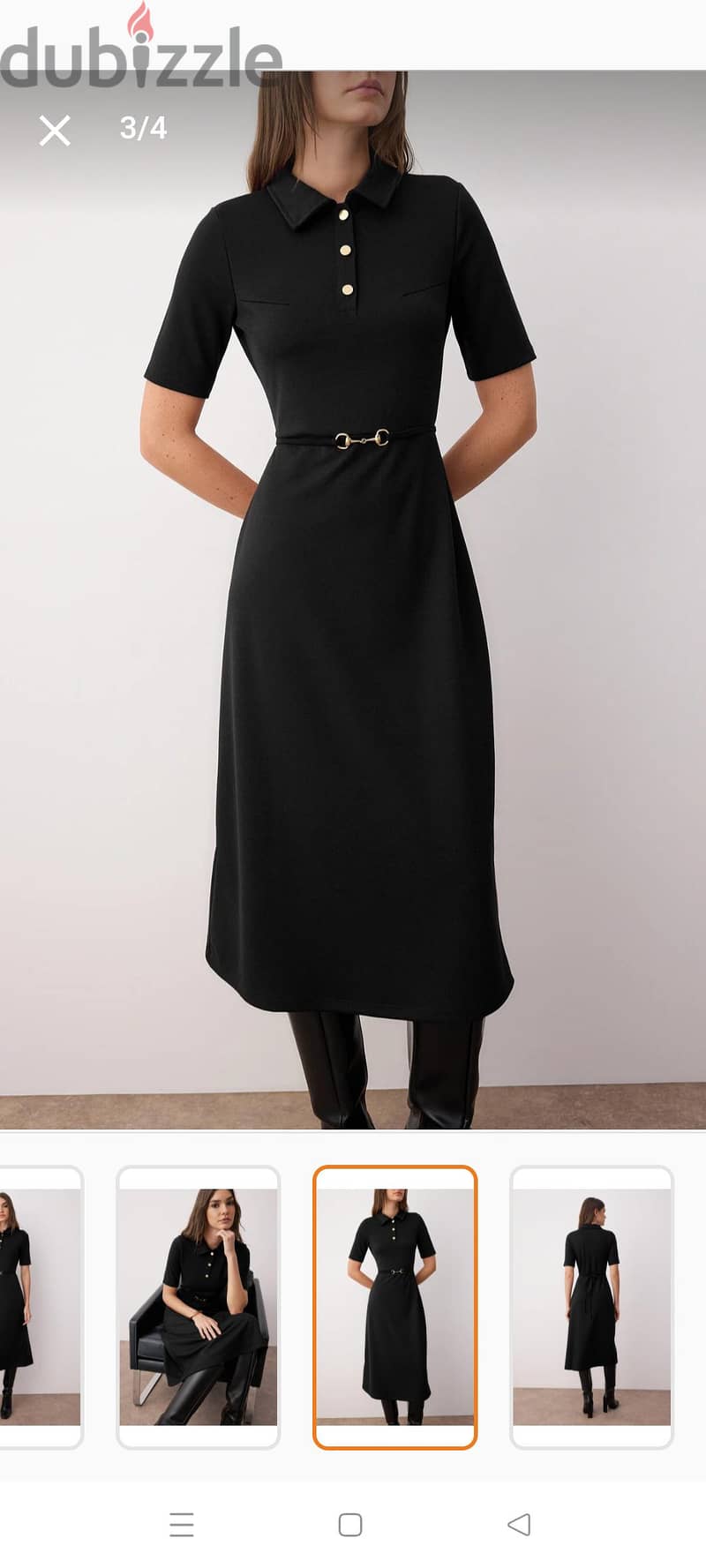 Trendyol black midi dress 1