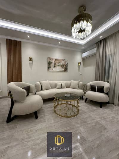 Fully furnished apartment for rent, featuring high-end hotel-style finishing and furniture, with a direct view of Sheikh Zayed. Prime location in a se
