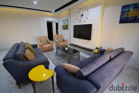 170 sqm apartment for sale in a compound; custom finishes, fully furnished and equipped with all appliances.
