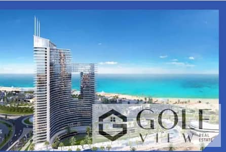 بسعر لقطة باقل من المعروض للبيع فيلا تاون هاوس كورنر 343م  فى مشروع مزارين العلمين الجديدة اطلالة مباشرة على الابراج  - اجمل فيو بالمشروع متشطب بالكام
