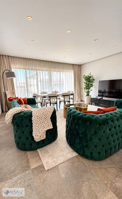 A distinctive furnished apartment for rent in Lake View Residence Compound, Fifth Settlement, located in the immediate vicinity of North 90th Street.