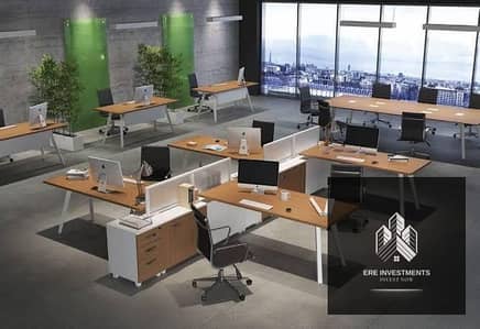 Office for sale in Z East Aura, Sixth Settlement, at a very special location overlooking the club (at a bargain price)
