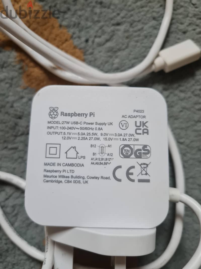 raspberry pi 5 power supply 27 watt 2