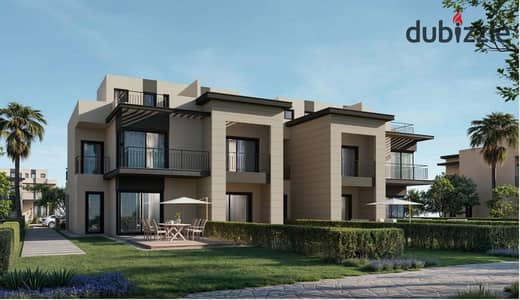 215m² twin house for sale at Signature Hyde Park, 6th October City. 5% down payment with installments up to 10 years.