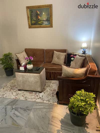 Furnished apartment for rent in Sarayat Katameya compound, air-conditioned