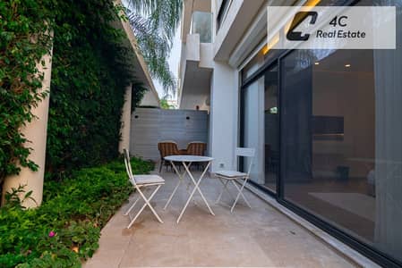 Lowest price rent apartment finished 130m garden 50m ready to move best view in lake view 1 new cairo fifth settlement
