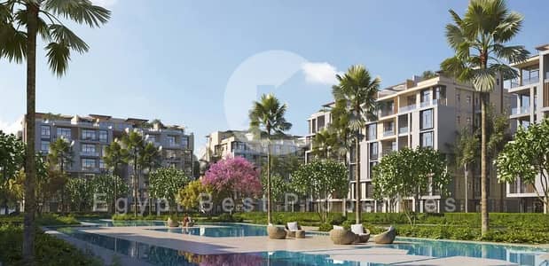DELIVERY SOON 2 BEDROOMS APARTMENT FOR SALE OVER 8 YRS IN PRIME LOCATION IN EVER WEST IN EL SHEIKH ZAYED