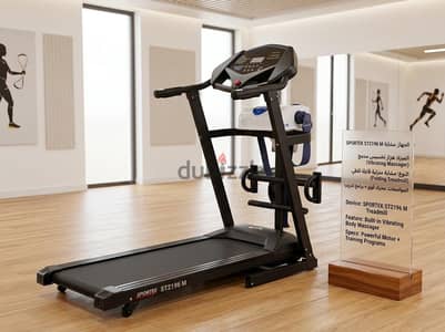 مشاية كهربائية  SPORTEC ST2196 M بحالة الممتازة + حزام تخسيس