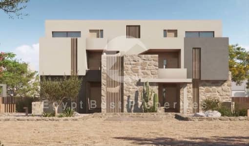 Early Deliver!! Town House 3-Beds Prime Location _Full Lagoons & Sea View + Fully Finished + A. C's @MARSA BAGHOUSH_NORTH COAST